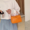 thumbnail image 3 of Bolso de hombro con cadena de bolso con asa superior de color sólido de cuero PU para mujer (naranja) Likrtyny Para estrenar, 3 of 9