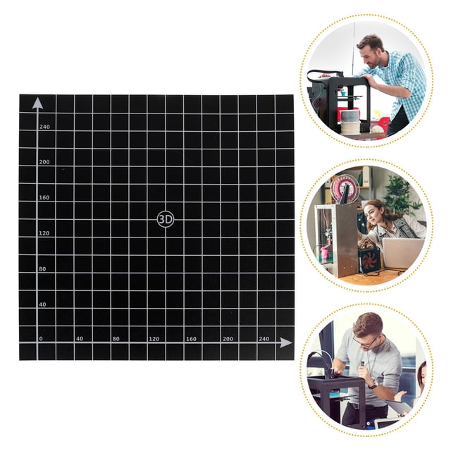 OULII 1Pc 3D Printer Build Surface Sticker Black Heated Bed Film for Even Heat Distribution