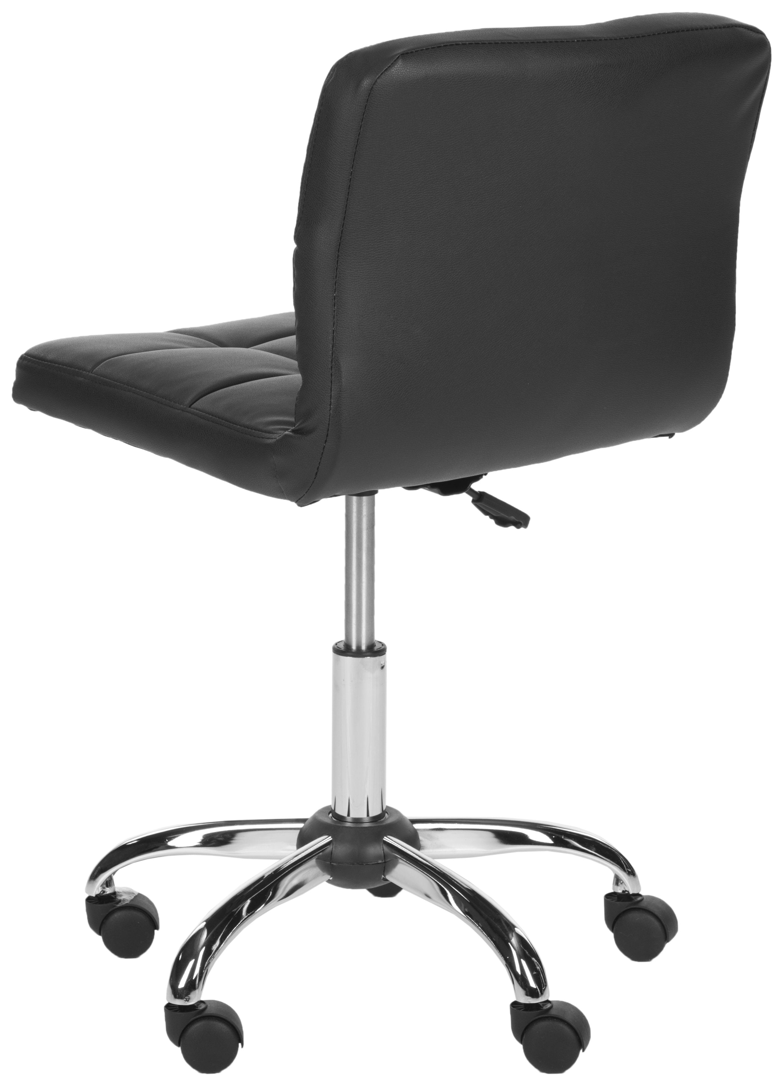 Safavieh Brunner PVC Mid Back Desk Chair, Black