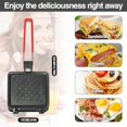 thumbnail image 2 of Foldable Sandwich maker double-sided grilled cheese pan panini press sandwich maker. It is also a friendly pie irons for camping and campfire sandwich maker., 2 of 7