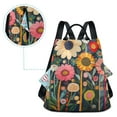 thumbnail image 5 of FORMRS Women's Travel Backpack Purse Anti-Theft Hidden Pockets Casual Shoulder Bag, Large Colorful Flowers, 5 of 7