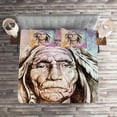 thumbnail image 3 of Ambesonne Colorful Quilted Coverlet 3 Pcs, Chief Portrait, Queen Size, Multicolor, 3 of 3