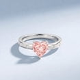 thumbnail image 3 of Rosec Jewels IGI Certified 1 Carat Lab Grown Pink Diamond Heart Engagement Ring (Fancy Pink Color - VS1 Clarity) - Gift for Special Occasions, 925 Sterling Silver, US 4.00, 3 of 7