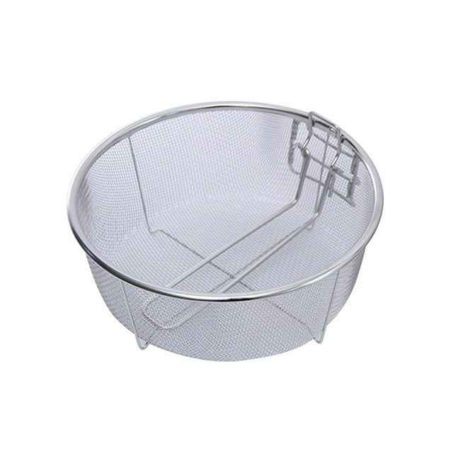 Stainless Steel Fryer Basket Cooking Tool French Fries Holder for Restaurant Round 23cmx23cm