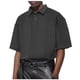 thumbnail image 2 of pstuiky camiseta de hombre, Camiseta informal holgada de punto con botones, manga corta y cuello vuelto para hombre, de color liso ropa de hombre s, 2 of 6