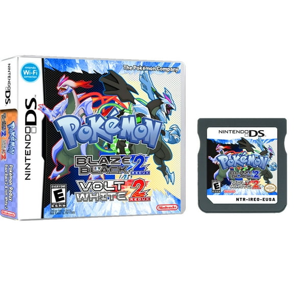 Pokomon Blaze Black 2 Redux & Volt White 2 Redux DS NDS Game,US Version