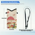 thumbnail image 7 of SEANATIVE Neoprene Crossbody Bag Water-Resistant Small Phone Bag with Detachable Shoulder Strap Shockproof and Waterproof for Traveling Hiking Walking 8 x 4 inch, Mushroom Butterfly Star Leaves, 7 of 7