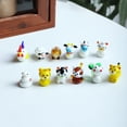 thumbnail image 1 of 2cm Zodiac Figurine Mini Cute Desktop Decor Glass Craft Cartoon Chinese Zodiac Animal Model Ornament Living Room Decoration, 1 of 6