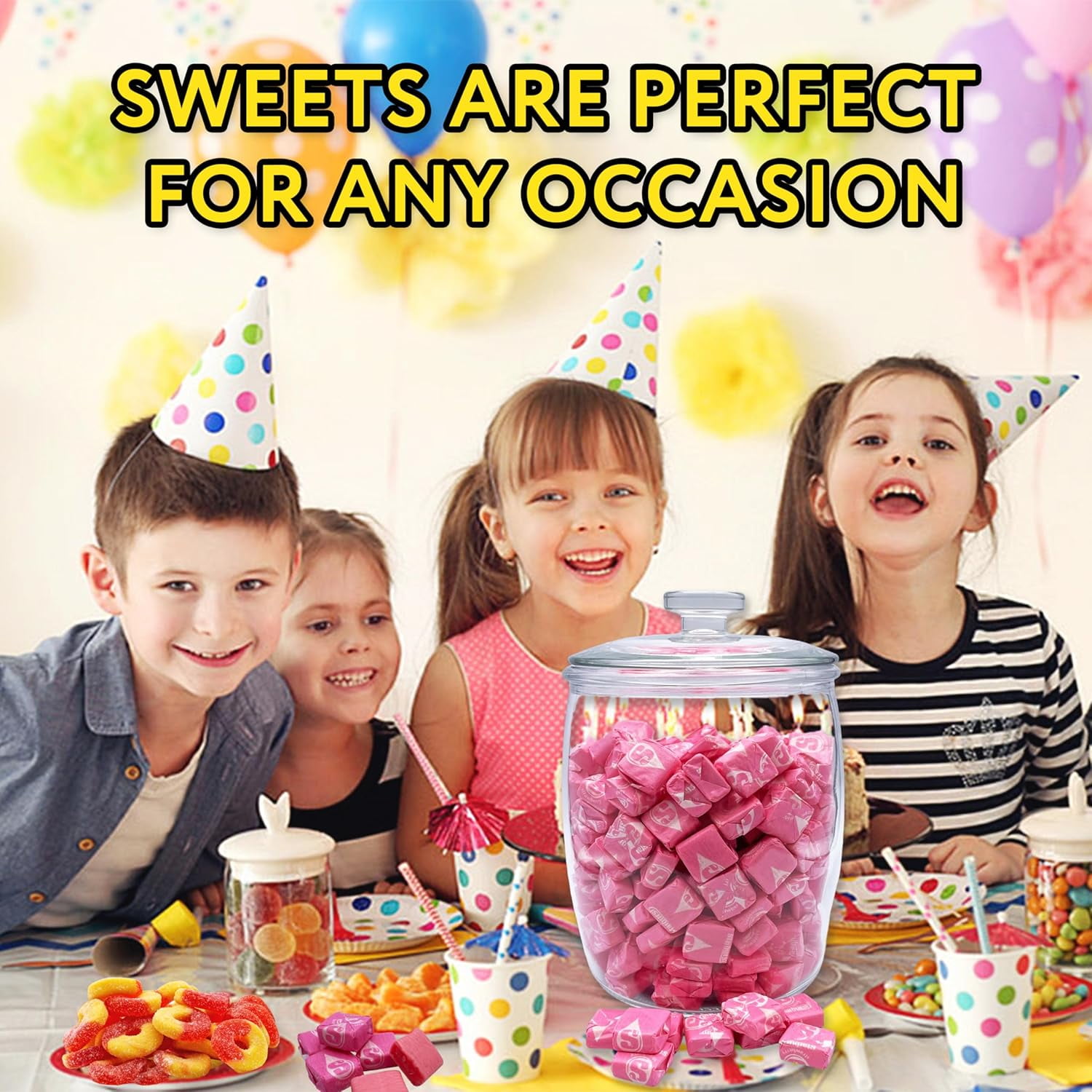 Starburst All Pink Strawberry Chewy Candy, 1 LB (Approx. 90 Pieces) Bulk Bag – Pink Individually Wrapped Candy, Perfect for Parties & Candy Buffets, Pink Party Favors, Pack by YummyLand 16 oz