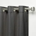 thumbnail image 3 of Nicole Miller New York Sawyer Cotton Blend Grommet Top Light Filtering Curtain Panels, 52"x96", Gunmetal, Set of 2, 3 of 7