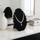 thumbnail image 1 of Organizador de joyas | Expositor de terciopelo con 5 ranuras para collares, pulseras y colgantes | Superficie suave y resistente a rayones y al deslustre | Accesorio para tocador, 1 of 5
