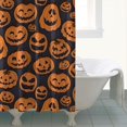 thumbnail image 4 of Classic Halloween Pumpkins Pattern Shower Curtain 84"x72" ,Bathroom Decorative Shower Curtains Set with 12 Hooks,Modern Waterproof Washable Shower Curtain, 4 of 6