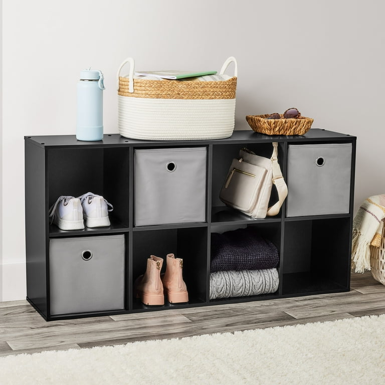 Mainstays 11 8 Cube Storage Organizer Black Walmart