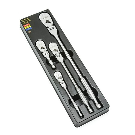 - GearWrench 81230F 4-Piece Full Polish Flex Handle Ratchet Set
