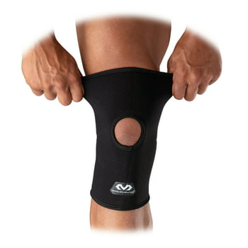 McDavid Sport Injury and Pain  Black Compression Knee Sleeve with Open Patella, Large/Extra-Large