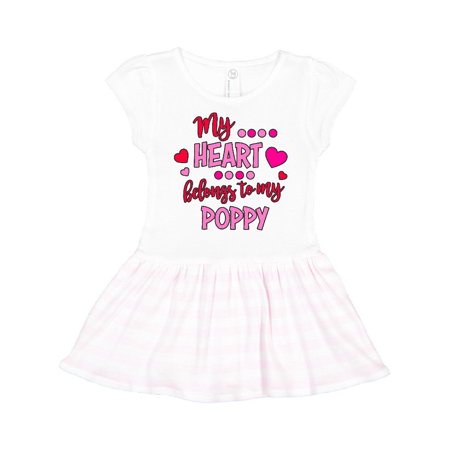 

Inktastic My Heart Belongs to my Poppy Gift Toddler Girl Dress