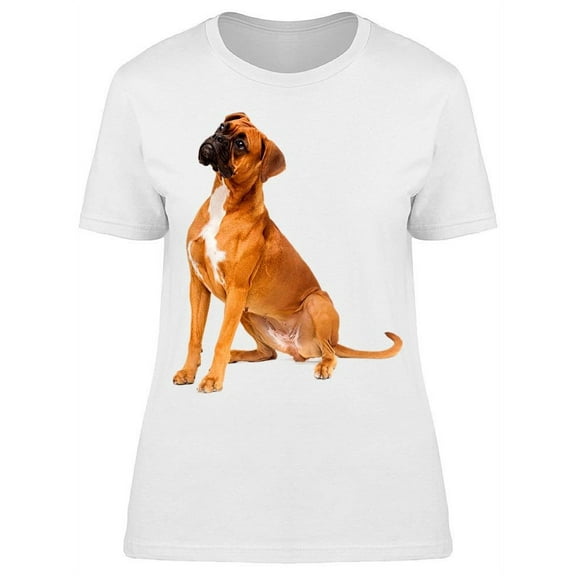 Thoughtful Boxer Dog T-Shirt Women -Image by Shutterstock, Female Small