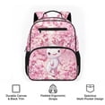 thumbnail image 6 of Jeiento Axolotl 13.5" Polyester Toddler School Bag, Preschool Backpack with Large Compartment & Mesh Side Pockets, Pink Cherry Blossom Adjustable Bookbag for Boys Girls Daycare Travel, 6 of 7