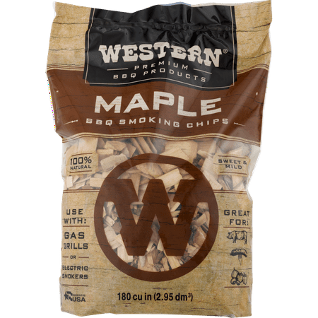 Western Premium BBQ Products Maple Smoking Chips, 180 CU.