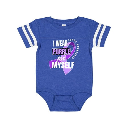 

Inktastic I Wear Purple For Myself Lupus Awareness Gift Baby Boy or Baby Girl Bodysuit