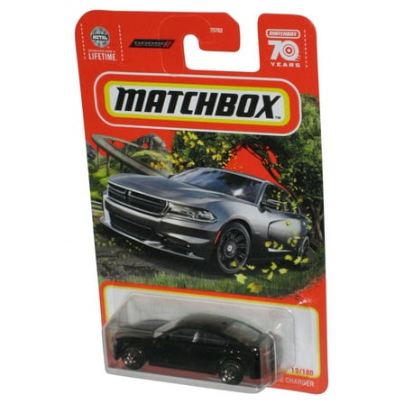 Matchbox Black 2018 Dodge Charger (2022) Mattel Toy Car 13/100