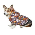 thumbnail image 7 of Fotbe Pumpkin And Flying Bat1 Print Small Dog Sweater Hoodies Pet Grey Hooded Soft Fleece Sweatshirts with Pocket Fall Winter Puppy Cat Sweaters Warm Clothes-Large, 7 of 7