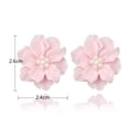 thumbnail image 6 of Soumake 1 Pair Stud Earrings Anti-Allergy Decorative Exquisite Temperament Hyperbole Flower Faux Pearl Earrings For Dating, 6 of 8