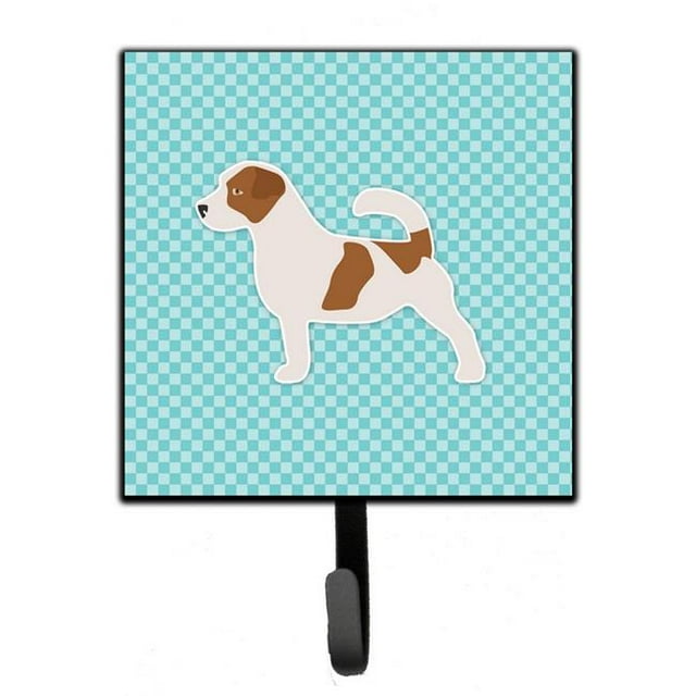 Carolines Treasures BB3707SH4 Jack Russell Terrier Checkerboard Blue Leash or Key Holder
