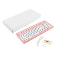 thumbnail image 4 of Kit de teclado mecánico de 98 teclas intercambiables en caliente con luz RGB Rosa Transparente, 4 of 9