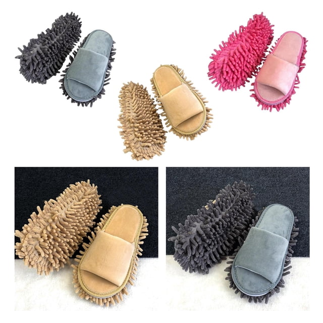 s de trapeador,s zapatos polvo piso limpiador suciedad,herramienta de limpieza de cabello desmontable portátil, fregar mujeres barredora Macarena Zapatillas de trapeador