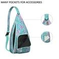 thumbnail image 2 of Boho Waterproof Hiking Sling Backpack for Women – Retro & Rustic Lightweight Crossbody Bag with Adjustable Strap, Floral Chest Bag for Travel, Outdoor Adventures & Everyday Use, 2 of 4
