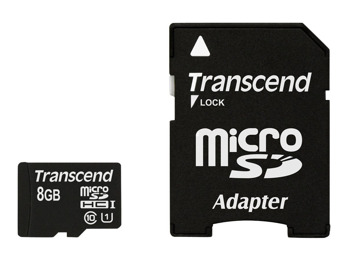 Transcend Premium Flash memory card (microSDHC to SD adapter included