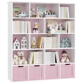 thumbnail image 6 of Homfa 10 Cube Toy Storage Organizer, 57.5" Tall Bookcase with 4 Removable Drawers,Bookshelf for Kids Room Living Room, Pink, 6 of 7