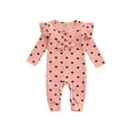 thumbnail image 1 of Qmyliery Baby Girls Valentine's Day Romper, Heart Print Long Sleeve Jumpsuit Gift, 1 of 8