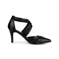 thumbnail image 3 of BLISSFUL STEP Escarpins à Talons Aiguilles à Bout Pointu avec Brides Croisées pour Femmes Noir (Taille 9), 3 of 7