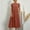 Red, variant on Patlollav Womens Plus Size Women Dresses Summer Cotton Linen Solid Color Round Neck Short Sleeve Dress Long Dress