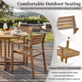thumbnail image 4 of Jopath 5-Piece Patio Dining Set with 4 Acacia Wood Chairs,47.2" Round Dining Table with Slatted Design for Patios, Gardens, Poolsides and Lawn Areas & Indoor Natural, 4 of 9
