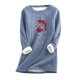 thumbnail image 2 of Pntutb Moda para mujer Estampado de Navidad Manga regular Otoño Invierno Suelta Vacaciones Casual Manga Cuello redondo Camisa tops Pntutb Pntutb-2525, 2 of 5
