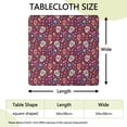 thumbnail image 2 of Purple Colorful Skull Flower Pattern Square Fitted Tablecloth with Elastic Edge,Square Table Cover,Washable Elastic Table Cover for Home Kitchen Party Decor 34"x34", 2 of 6