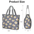 thumbnail image 3 of Tote Bag for Women - Sunflower Shoulder Bag - Large Utility Work Duffle Bag with Zipper Handbag for Travel, Work, Sprots, 3 of 5
