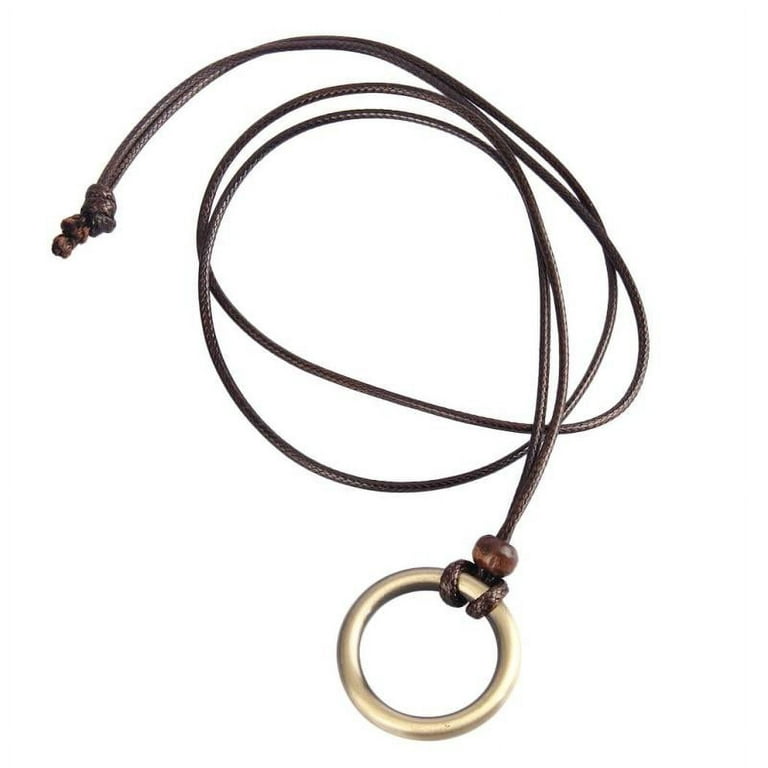 ChainsProMax Black Leather Cord Necklace Handmade Wax Rope Chain for Men 30