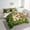Orange Green White, variant on Erosebridal Dog Corgi Bedding Queen Size,Spring Garden Bedding Sets Queen Size,Floral Bedroom Decor,Reversible,Super Cozy,7pcs