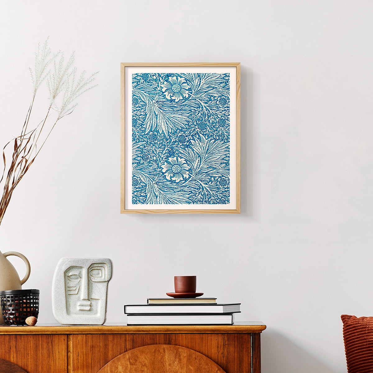 Vintage Abstract Print LII - 10in. x 8in. Vintage Framed Print in Natural Wood Frame