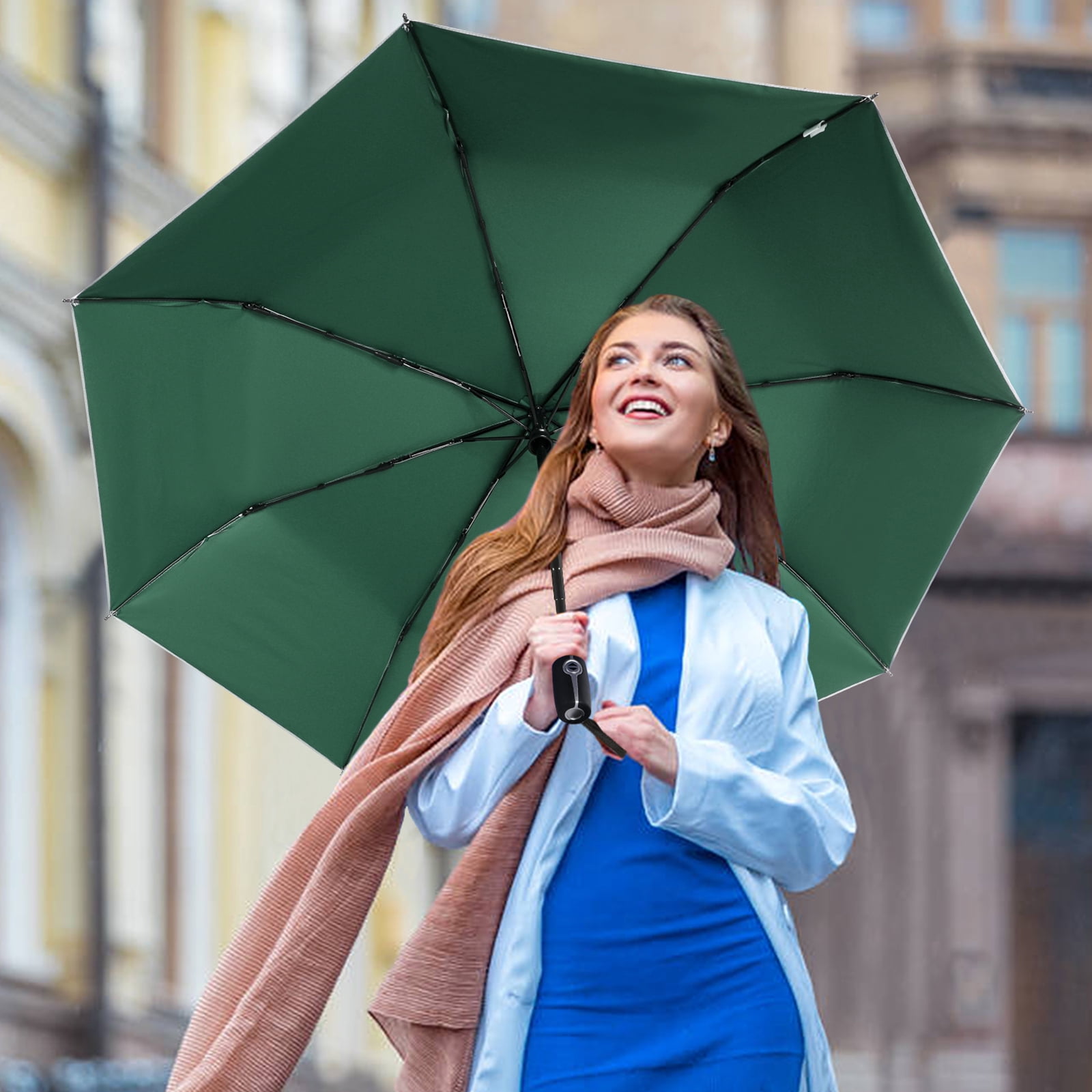 G4Free UPF 50+ UV Protection Large Travel Umbrella 42/46 Inch Auto Open Close Windproof Sun Blocking Umbrella