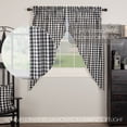 thumbnail image 2 of VHC Brands Annie Buffalo Check Curtain, Prairie Panel Set 63x36x18, Black, 2 of 4