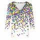 thumbnail image 2 of TaTaai Women's Fashion Christmas Printed Loose Casual V Neck With Three Quarter Sleeves And 3/4 Sleeves T-shirt Pullover Top Gift, 2 of 5