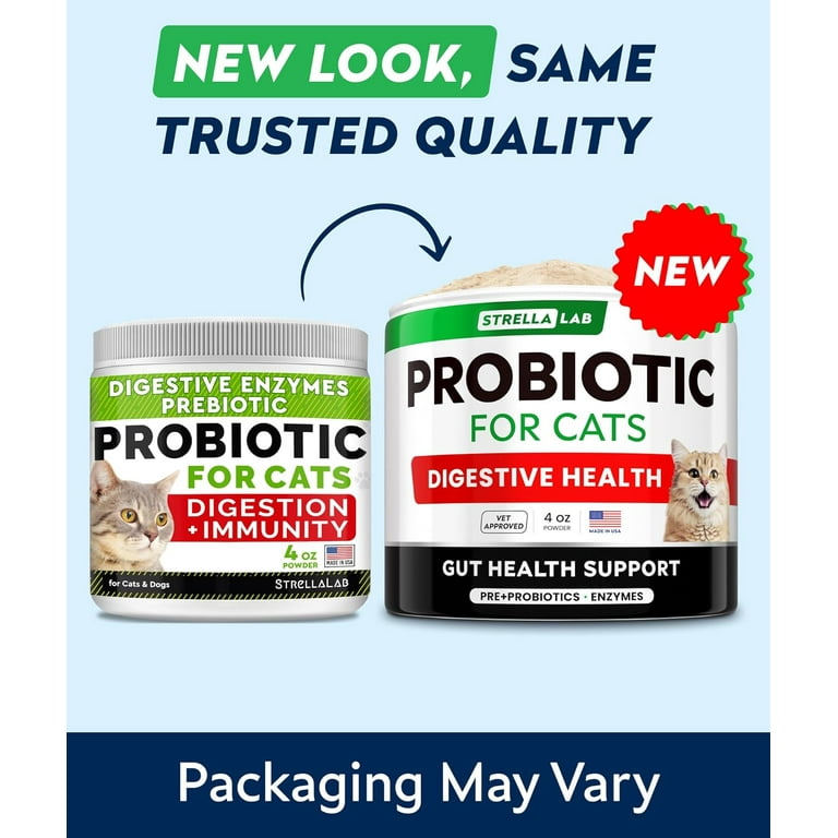 StrellaLab Cat Probiotic Powder oz, Digestive Support for Cats