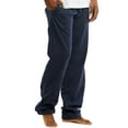 thumbnail image 3 of Men's Cotton Knitted Pajama Pants with Pocket Drawstring / Sleepwear Bottoms, Navy, M, 1 Piece, 3 of 4