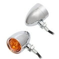 thumbnail image 6 of ALLTIMES Motorcycle LED Turn Signal Indicator Lights Braking Light, Universal for Most 12V 10mm Screw Motorcycle for Harley for Yamaha, Aluminum Housing, Silver, 6 of 7