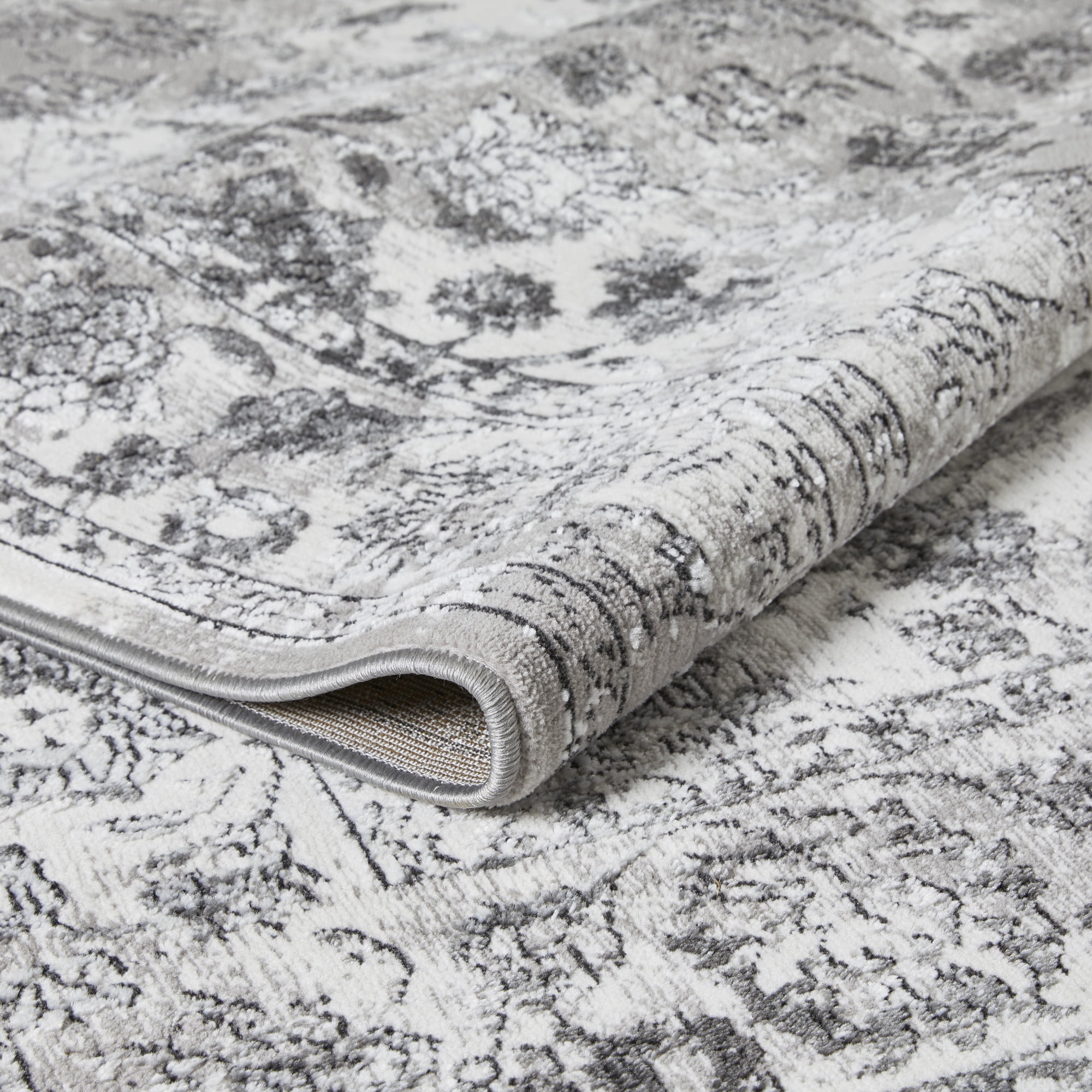 Loomaknoti Aysal Alazah 4' x 6' Grey Oriental Indoor Area Rug